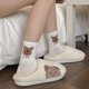 thumbnail image 4 of Pantuflas de felpa de oso de algodón para mujer, versátiles, a la moda, ropa interior y exterior, suave y grueso, antideslizante, diseño bonito y cálido, 4 of 4