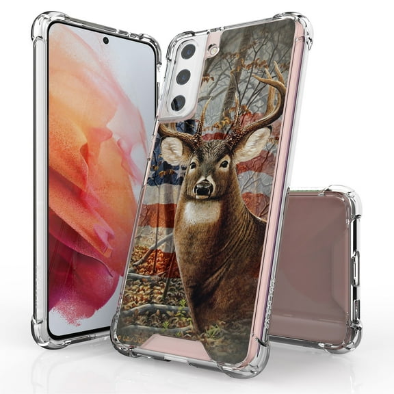 ANJ  Hybrid Slim Hard Back Cover Case Flexible Bumper for Samsung Galaxy S21 Plus - American Buck