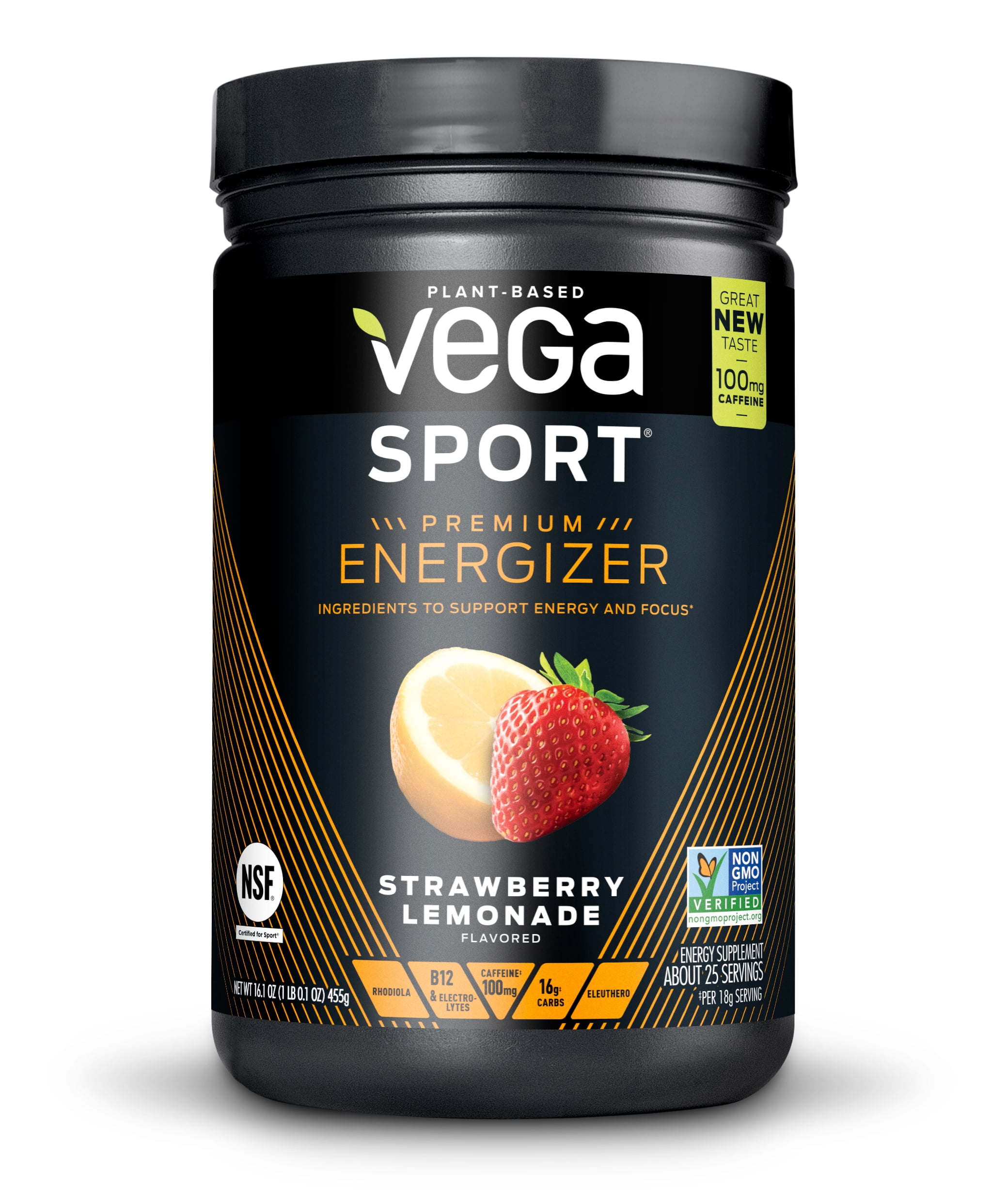 Vega Sport Pre Workout Energizer Powder, Strawberry