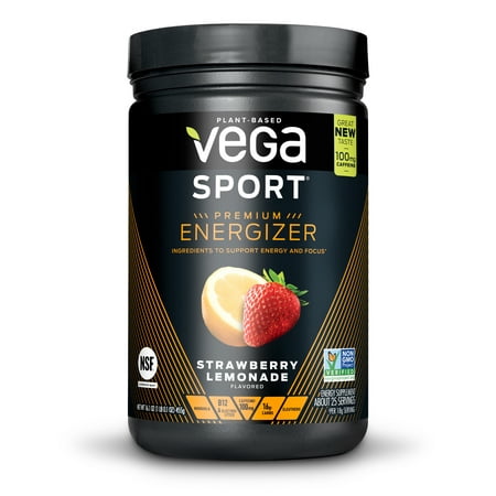 Vega Sport Pre Workout Energizer Powder, Strawberry Lemonade, 1.0