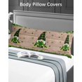 thumbnail image 4 of St. Patrick's Day Body Pillow Case Cover - Microfiber Bed Throw Pillow Covers, Green Shamrocks Gnomes Plaid Wood Decorative Lumbar Pillow Cover with Envelope Closure for Sofa/Travel 20"x54", 4 of 6