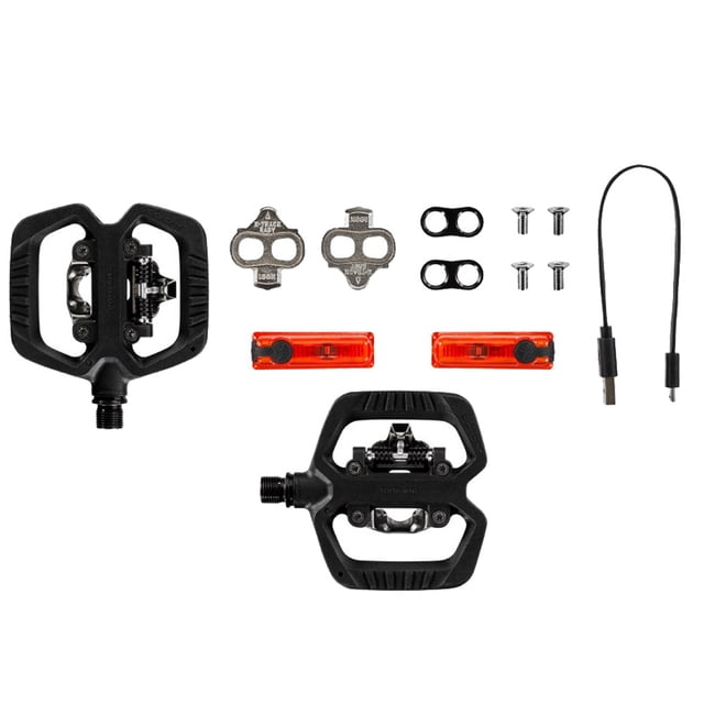 Pedales Bicicleta Con Luz Plataforma SPD GEO TREKKING VISION