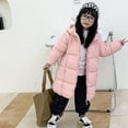 thumbnail image 5 of Xinhuaya 3-8T Boy Girl Lightweight Down Jacket Mid length Kids Hoods Snowsuit Coat Outwear, 5 of 6