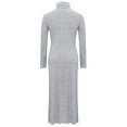 thumbnail image 6 of SMihono Women Long Sleeve Maxi Sweater Dress 2025 Fall Winter Casual Turtle Neck Ribbed Knit Bodycon Going Out Dresses Gray M, 6 of 6