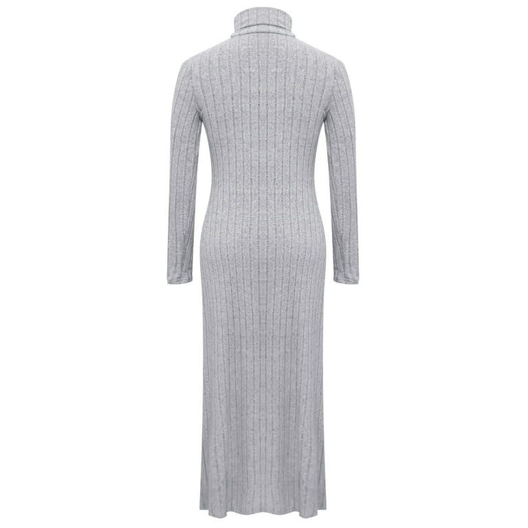 gray knit maxi dress ARRANGE knit balloon sleeves button up maxi dress in gray
