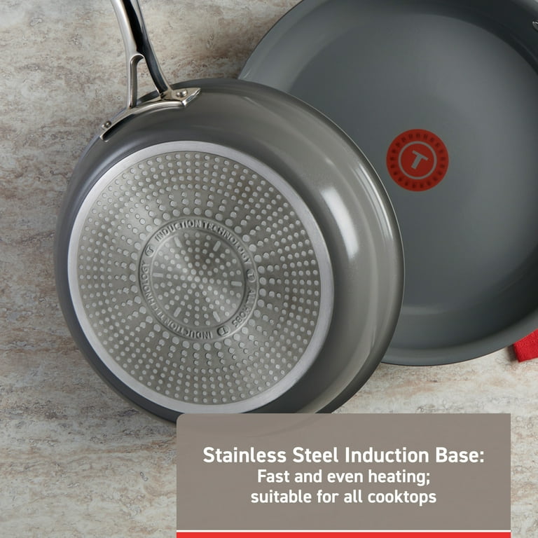 T-fal Excellence Ceramic Non-Stick 12 inch Frypan, Grey, Inoceram