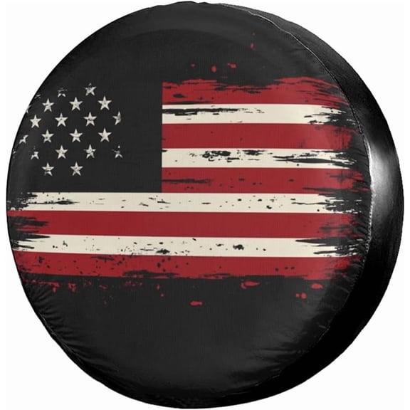 Eagle Top Hat American Flag Spare Tire Cover for RV Trailer SUV Truck and Many Vehicle, Wheel Covers Sun Protector Waterproof
