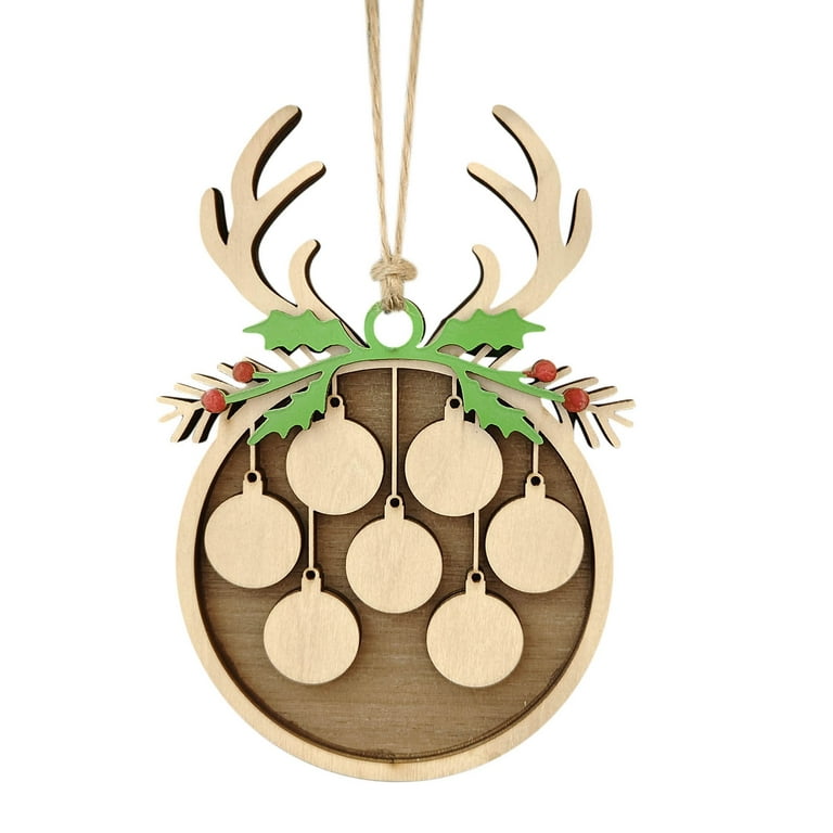 Lingouzi Personalized Family Of Christmas Ornaments Gift DIY Name, Handmade  Christmas Tree Ornament, 2023 Xmas DIY Name Wooden Decorations, Cute