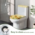 thumbnail image 4 of HELLHERO Sunflower Musical Note Toilet Bowl Cover Elastic Edge Set of 2 Easy to Install Elastic Installation for Bathroom Home Comfort, 4 of 5