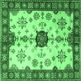 thumbnail image 1 of Ahgly Company Indoor Square Geometric Emerald Green Traditional Area Rugs, 4' Square, 1 of 4