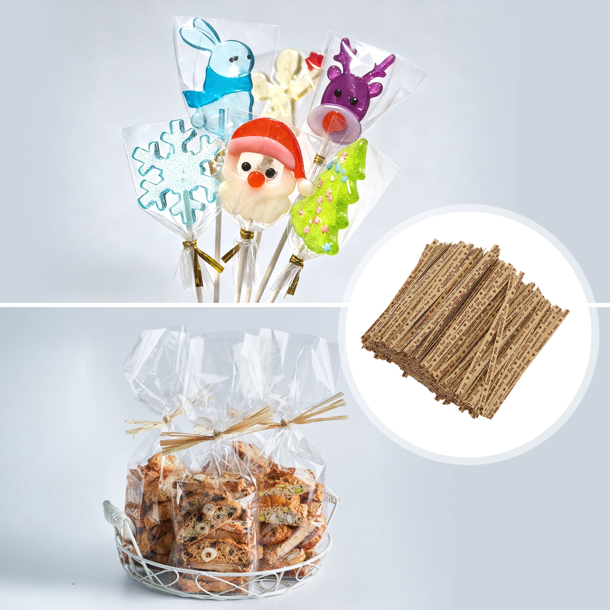 Unique Bargains Decorative Twist Ties for Gift Wrap and Crafts 700 Pcs Brown