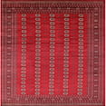 thumbnail image 1 of Ahgly Company Machine Washable Indoor Square Industrial Modern Red Area Rugs, 5' Square, 1 of 7