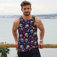 thumbnail image 6 of Salouo rainbow color Skull mushroom for Men's Tank Tops,Sleeveless Muscle Shirts for Men Quick Dry Workout Tank Top Gym Muscle Tee Fitness Bodybuilding Sleeveless T Shirt-3X-Large, 6 of 7