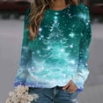 thumbnail image 2 of PuLe Christmas Sweatshirts for Women Cute Christmas Tree Graphic Long Sleeve Shirt Xmas Holiday Party Pullover Blouse, 2 of 4