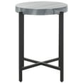 thumbnail image 4 of SAFAVIEH Gustavia 23" Round End Table, Grey Marble/Black, 4 of 8