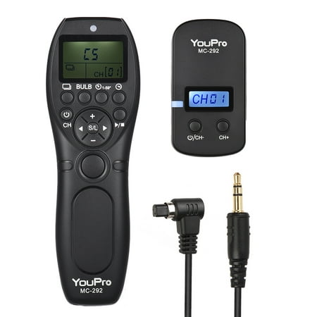 Image of YouPro MC-292 N3 2.4G Wireless Remote Control LCD Timer Shutter Release Receiver 32 Channels for 7D 7DII 6D 50D 5DIII 5D 5DS 5DSR 40D 30D 20D 10D 1D 1DS 1DX 1DS Mark II 1DS Mark III 1DS Ma