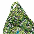 thumbnail image 5 of Lemur Lounger Chair Bag, Exotic Jungle Eyes Repetitive Print, High Capacity Storage with Handle Container, Lounger Size, Fern Green Dark Grey, by Ambesonne, 5 of 5