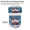 thumbnail image 7 of HELLHERO Polyester Bathroom Toilet Lid Cover Toilet Seat Cover Replacement Adjustable Soft Fits All Toilet Shapes Easy Care Elastic Bottom for U-Shaped, Chrismas, 7 of 7