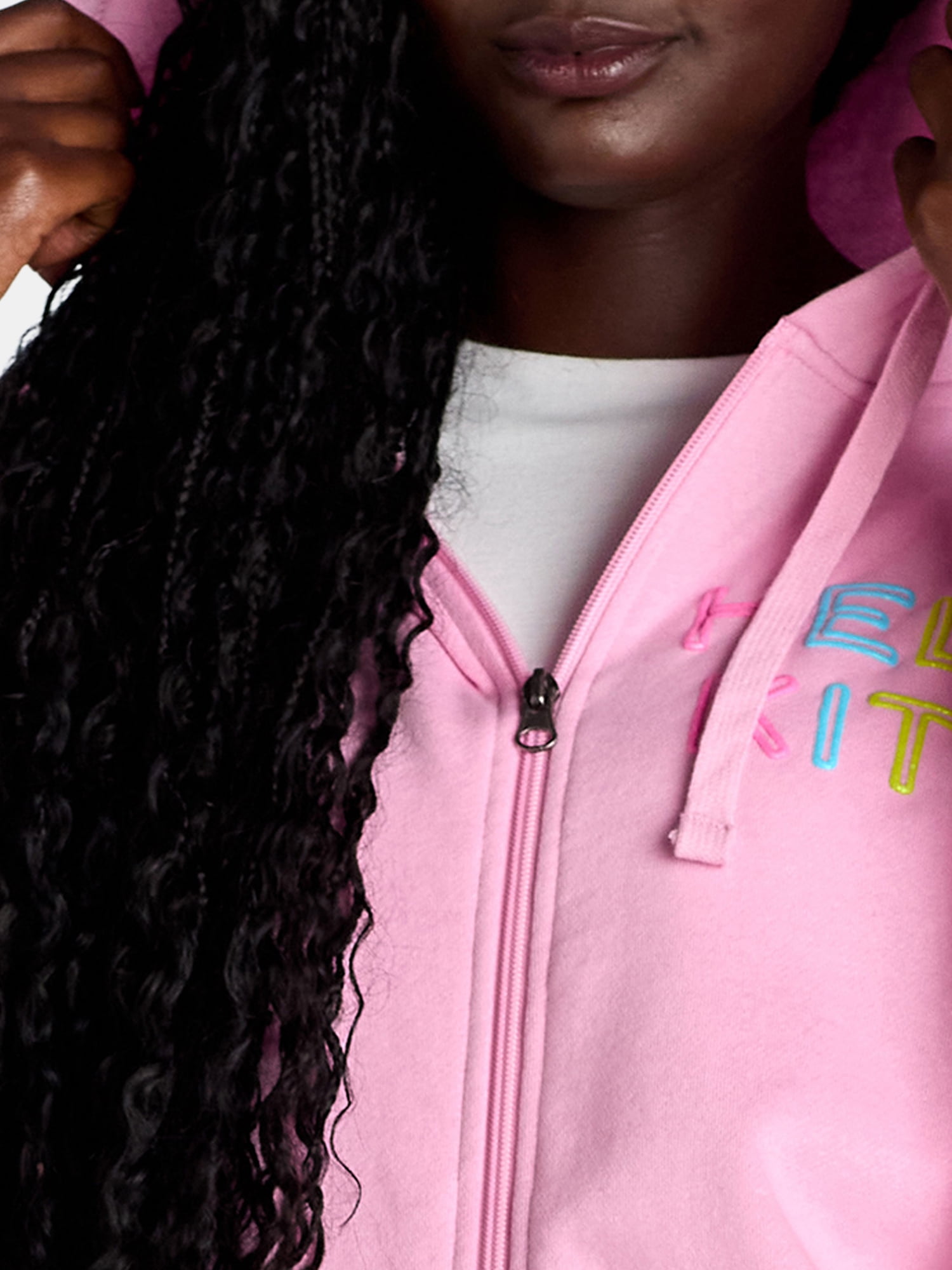 Hello Kitty 50th Long Sleeve Graphic Full Zip Hoodie, Women's