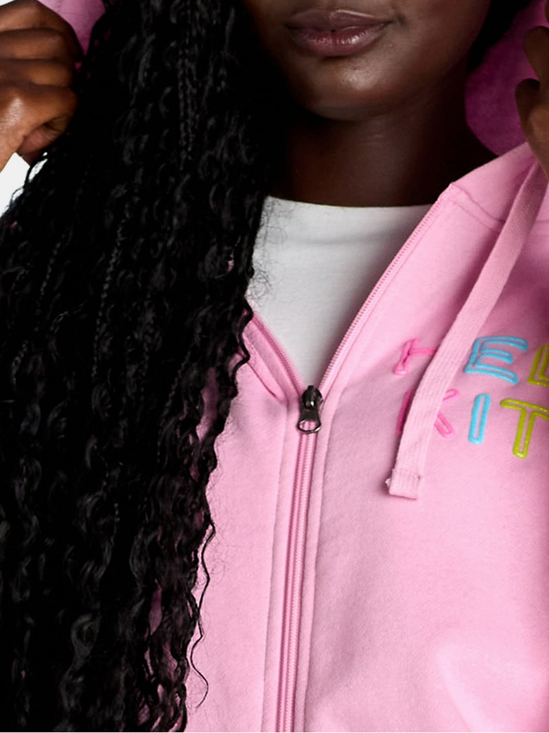 Licensed Graphic Hello Kitty 50th Anniversary Zip Hoodie, Sizes