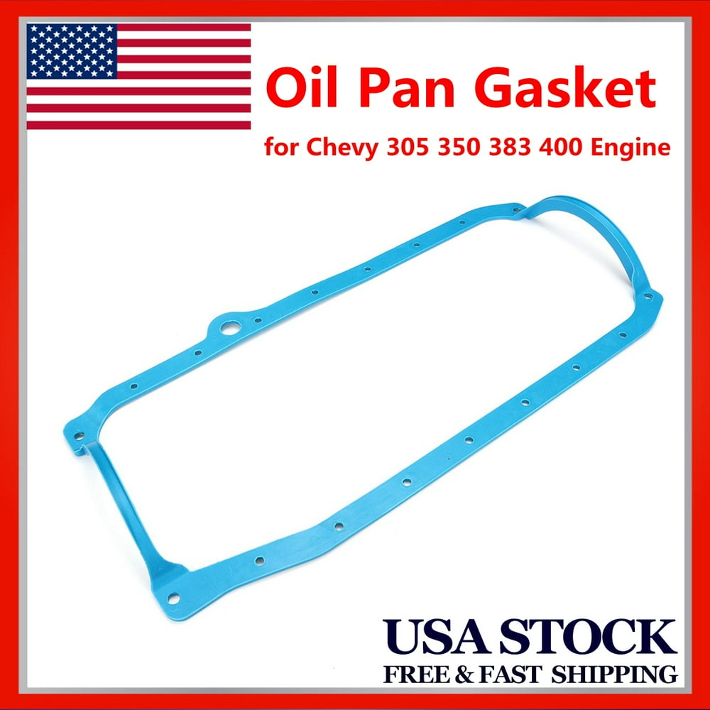 SBC Oil Pan Gasket Blue 86 Up Late Fitting For Chevy 305 350 383 400