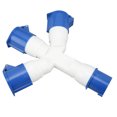thumbnail image 4 of Enchufe industrial de 3 clavijas, resistente al agua IP44, multifuncional, 1 entrada, 3 salidas, 32 A, conector de cable de aviación, 220-250 V, 4 of 12