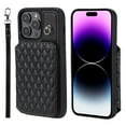 thumbnail image 6 of Case for iPhone 13 Pro 6.1", Detachable Crossbody Strap Wallet Case with Card Slots, Stand Ring Flip PU Leather Protective Cover Lanyard for Women for iPhone 13 Pro, Black, 6 of 8