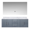 thumbnail image 3 of Sonoma 60 in W x 22 in D Dark Grey Double Bath Vanity, Carrara Marble Top and 60 in LED Mirror, 3 of 11