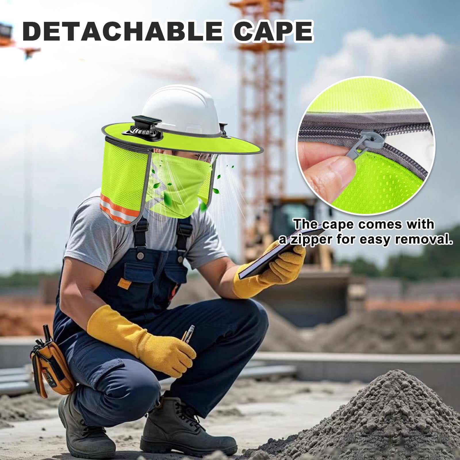 Hard Hat Sun Shade, Hard Hat Visor Full Brim Hardhat Sun Shield