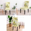 thumbnail image 2 of Pastel Dining Chair Cover Set of 4 Stretch Protectors Slipcover, Rainbow Candy Color Geometric Stripes Spandex Kitchen Chair Seat Back Cushion Slip Cover for Dining Room, Party, Hotel, Ceremony, 2 of 6