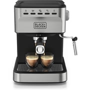 BLACK+DECKER 15-Bar Espresso and Cappuccino Maker, Stainless Steel