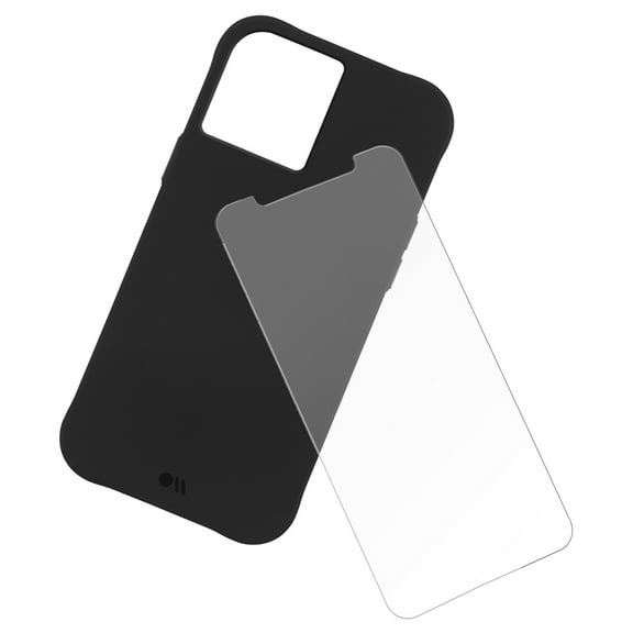 Case-Mate Tough Apple iPhone 12 and 12 Pro Case and Screen Protector - Black