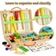 thumbnail image 4 of Juego de juguetes para niños de 2 a 3 años, caja de madera para construir juguetes, juego educativo de simulación, juguetes para niños y niñas de 3 a 6 años, regalo de cumpleaños y Navidad, 34 piezas, 4 of 5