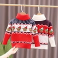 thumbnail image 4 of BJUTIR Boys Sweaters Xmas Child Baby Girls Cute Cartoon Turtleneck Sweater Tops Christmas Out, 4 of 4