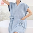 thumbnail image 4 of FAHXNVB Womens Fleece Robe Kimono Style Short Sleeve Warm Super Soft Plush Robe Winter Velour Bathrobe with Pockets and Hair Towel Wrap, 4 of 4