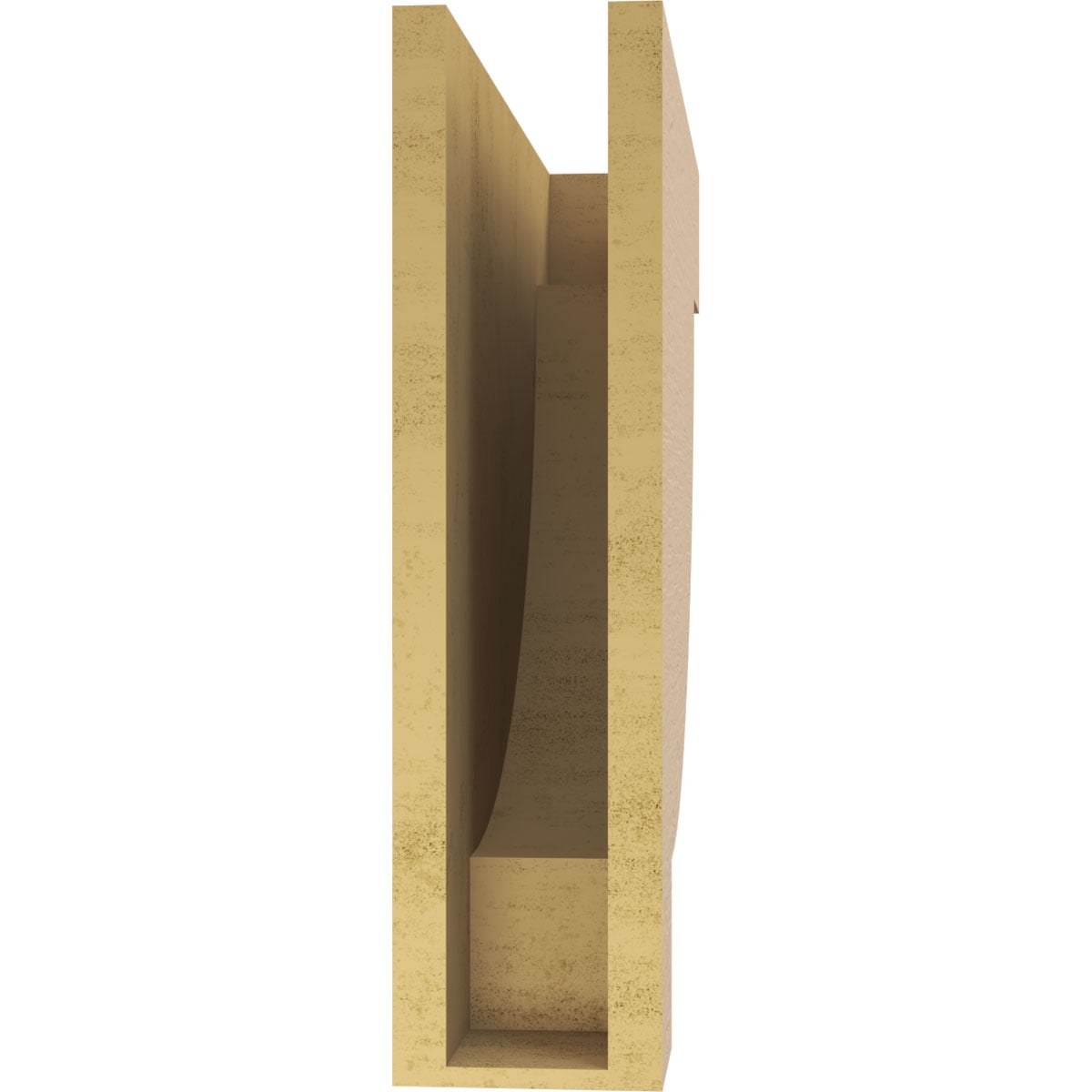 5"W x 20"D x 20"H Thin Alpine Rough Cedar Woodgrain TimberThane Corbel, Primed Tan