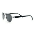 thumbnail image 6 of Gentlemanly Octagonal Narrow Rectangle Metal Rim Hipster Sunglasses Silver Black - Black, 6 of 8