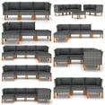 thumbnail image 6 of vidaXL Middle Sofa Poly Rattan and Solid Eucalyptus Wood, 6 of 6