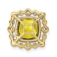 thumbnail image 3 of 14k 1/2 carat Lab Grown Diamond VS/SI+ G+ and Lab Created Yellow Sapphire Square Chain Slide Pendant, 3 of 3