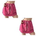 thumbnail image 2 of Minnieouse Pantalones cortos femeninos Faldas Vestido Sólido Casual Cordón Moda de cintura alta Verano Estilo coreano para compras Viajes Type8 NO8, 2 of 6