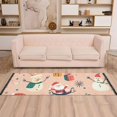 thumbnail image 2 of Yayeee Hallway Runner Rug 2'x6' Non Slip Machine Washable with Rubber Backing, Beige Christmas Snowman, 2 of 8
