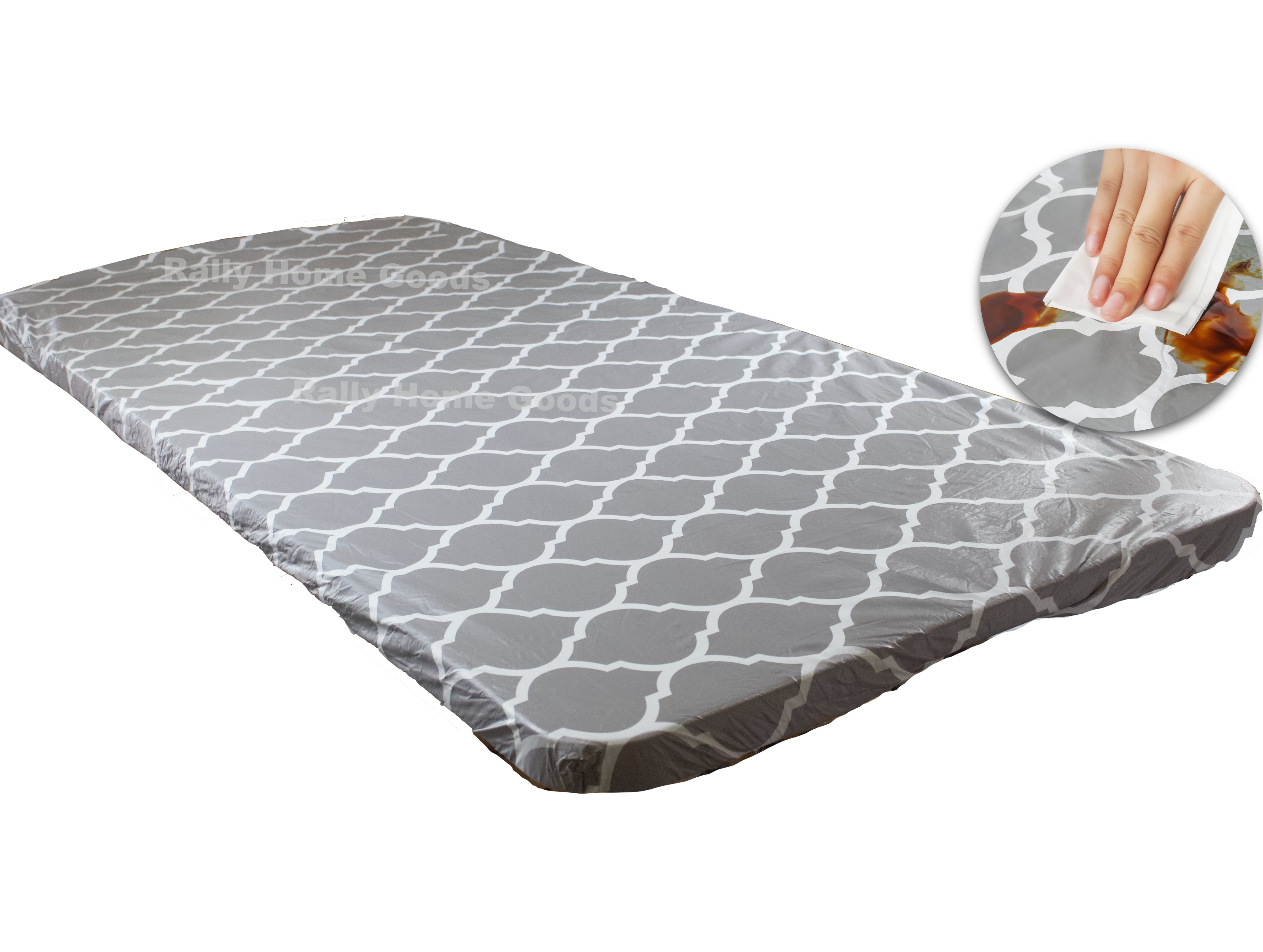 Rally Home Goods Outdoor Fitted Vinyl Rectangular Tablecloth with