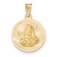 thumbnail image 1 of 14k Polished & D/C Sagrado Corazon Circle Pendant K5596 (mm x mm), 1 of 3
