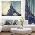 thumbnail image 1 of Paris Paris Eiffel TowerVintage View from Ground - Cityscape Canvas Print, 1 of 3