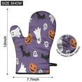 thumbnail image 6 of Cute Oven Mitts,Purple Halloween Ghosts Skulls and Bats Oven Mitt 2-Pack Set,Kitchen Gloves for Oven,Heat Resistant Oven Mitts 7.7"x12", 6 of 7