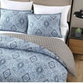 thumbnail image 6 of City Scene Milan Cotton Blue 3 Piece Duvet Cover Set-Full/Queen, 6 of 7
