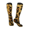 thumbnail image 3 of Zufioo Golden Leopard Glitter Print Long High Thigh Socks Knee-High Warm Stocking Women Boot Sock Leg Warmer High Socks for Daily Wear, Cosplay, 3 of 6