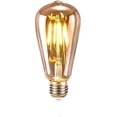 thumbnail image 1 of Bombilla LED Edison, 1 bombilla LED E27, lámpara decorativa vintage, lámpara de bombilla antigua retro Edison ST64, 4 W, filamento LED blanco cálido para restaurante, cafetería, bar, bombillas incandescentes esquí esquí Gafas de esquí, 1 of 5