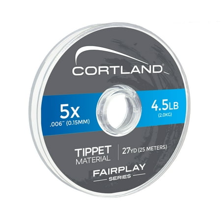 Cortland Fairplay Tippet Material, 27.3 Yards, 5X (Best Tippet To Leader Knot)