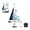 Blue, variant on PLAYSTEAM Voyager 400 2.4GHz RC Sailboat, Wind-Powered Remote Control Model Boat, STEM Educational Water Toy with Adjustable Sail & Rudder for Pool & Lake, Red